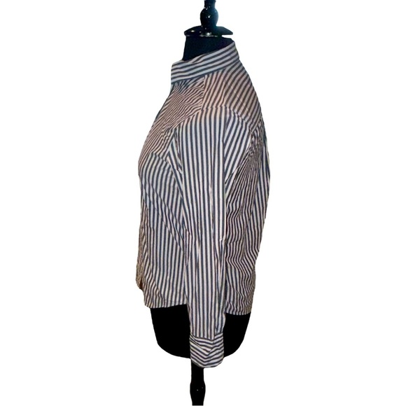 BANANA REPUBLIC Women's Medium Button-Up Shirt Grey / White - Picture 4 of 13